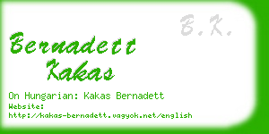 bernadett kakas business card